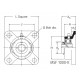 MSF1035-30K RHP 4 Bolt Square Cast Iron Flange Bearing Unit with Adapter Sleeve and a 30mm Shaft Dia.