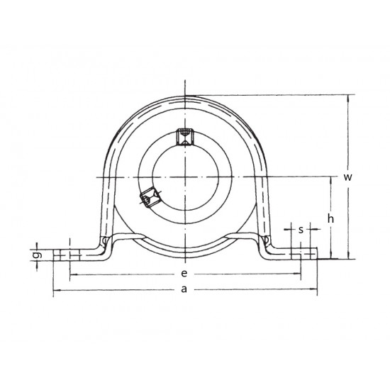 SBPP204 Metric Pressed Steel Two Bolt Plummer Block Housing With a 20mm Bore Grub Screw Insert