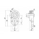 SSUCFB202 Stainless Steel Three Bolt Flanged Bracket Housing with a 15mm Bore Stainless Insert