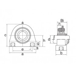 SSUCTPA201 Thermoplastic Pillow/Plummer Block Housing Supplied with a 12mm Bore Stainless Insert