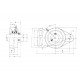 UCFA205 Metric Cast Iron Adjustable Flange Unit With a 25mm Bore Insert