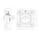 UKF213/HE2313 Imperial Four Bolt Square Cast Iron Housing Insert & Adaptor Sleeve Fits a 2-1/4 inch Shaft