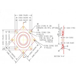 3 Inch Square Lazy Susan Turntable Bearing
