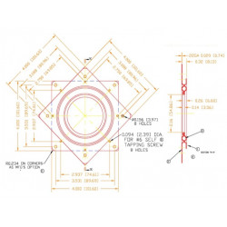 4 Inch Square Lazy Susan Turntable Bearing