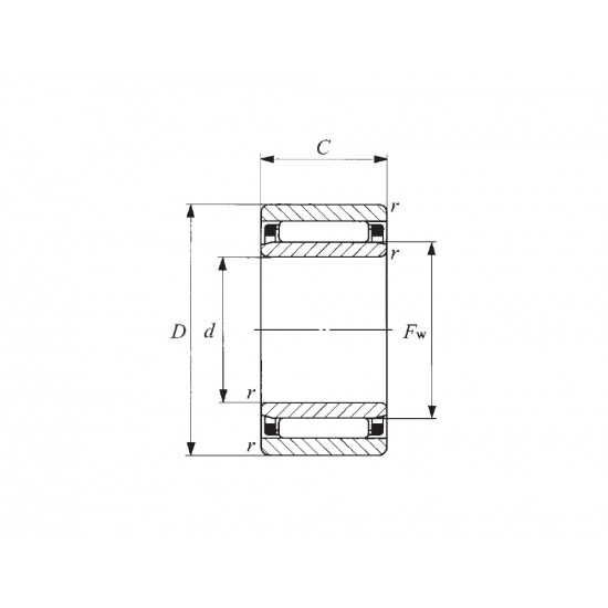 NAO12x28x12 Branded Needle Roller Bearing Without Flanges With Inner Ring 12x28x12mm