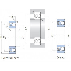 2200ETN9 SKF Self Aligning Ball Bearing With a Cylindrical Bore 10x30x14mm