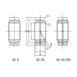 GE8E Spherical Plain Bearing Steel / Steel 8x16x8mm