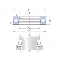 51107 SKF Single Thrust Ball Bearing 35x52x12mm