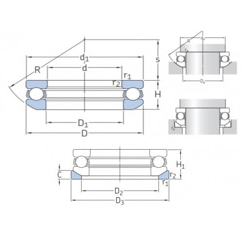 Ball Thrust Bearings with Seating Ring buy with delivery across the