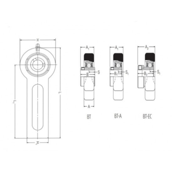 BT1-3/8 RHP Cast Iron Conveyor Belt Tensioner Unit with a 1-3/8 inch Bore Insert