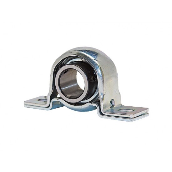 SBPP204 Metric Pressed Steel Two Bolt Plummer Block Housing With a 20mm Bore Grub Screw Insert