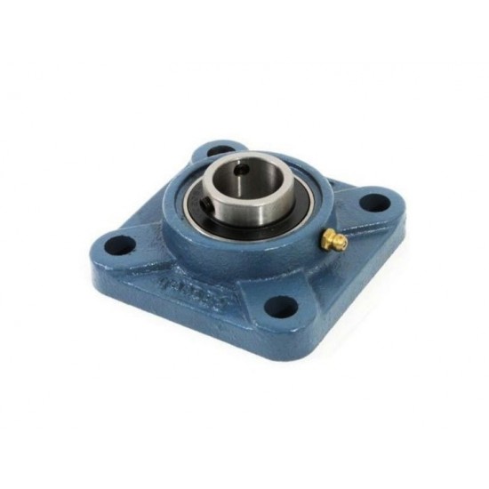 UCF216 Metric Four Bolt Square Cast Iron Flange Housing With a 80mm Bore Insert