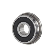 F618022RS Economy Rubber Sealed Flanged Thin Section Deep Groove Ball Bearing 15x24x5mm