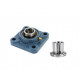 UKF213/HE2313 Imperial Four Bolt Square Cast Iron Housing Insert & Adaptor Sleeve Fits a 2-1/4 inch Shaft