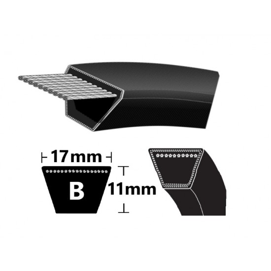 B158 Branded B-Section V-Belt